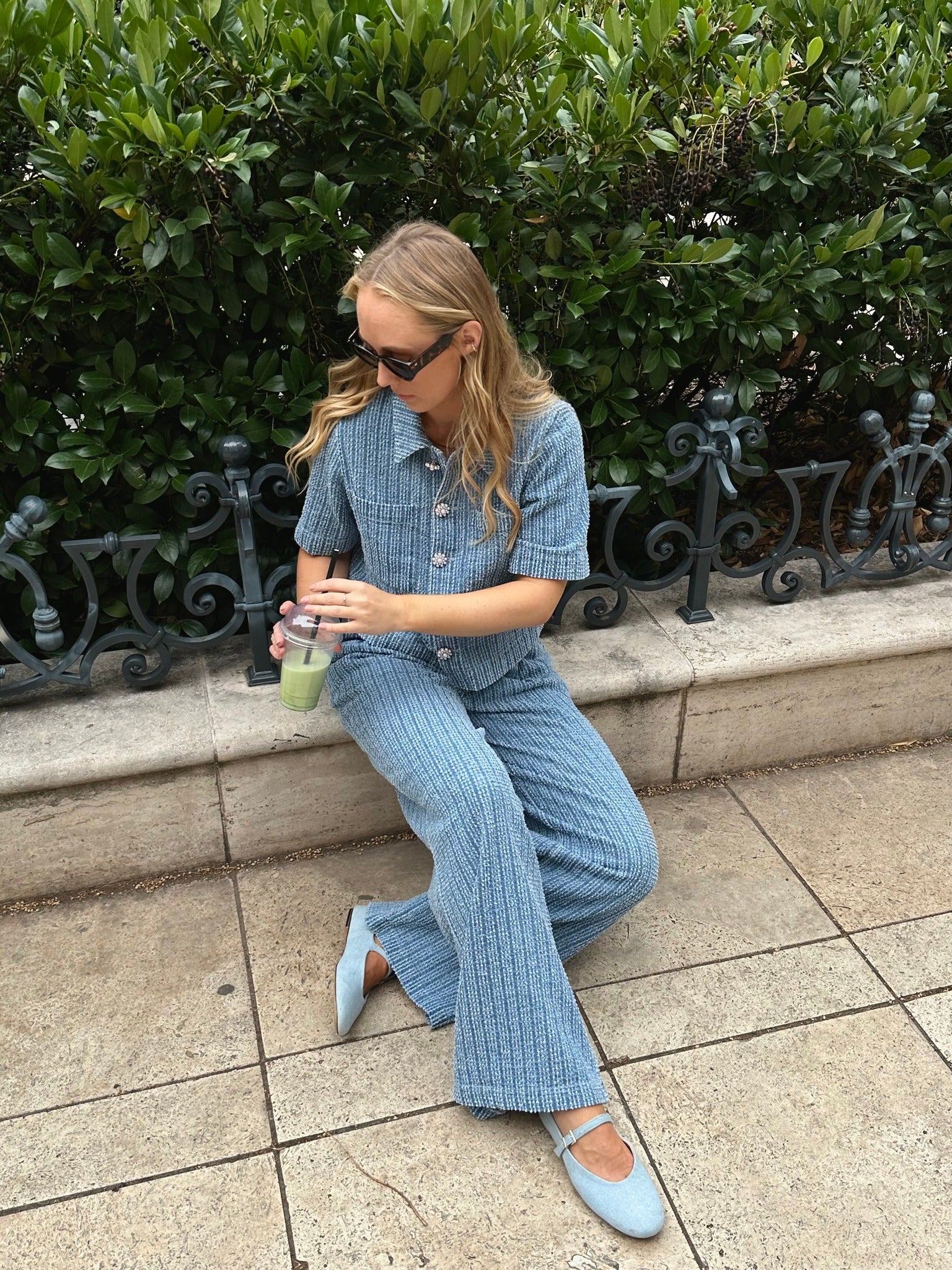 PCMALBA Denim Shirt - Medium Blue Denim